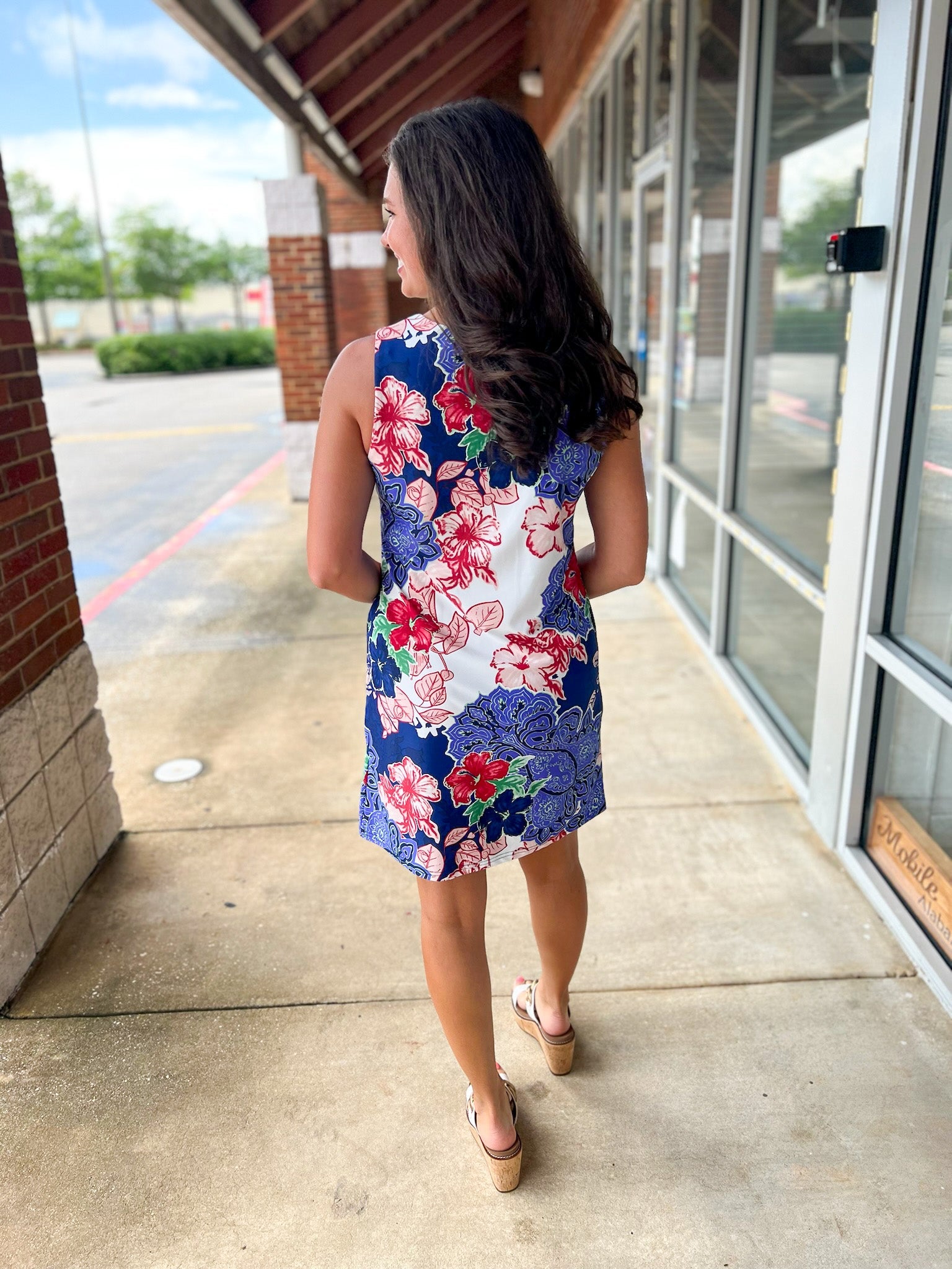 Wait For Something More Navy Floral Dress - A'Bekah's Boutique