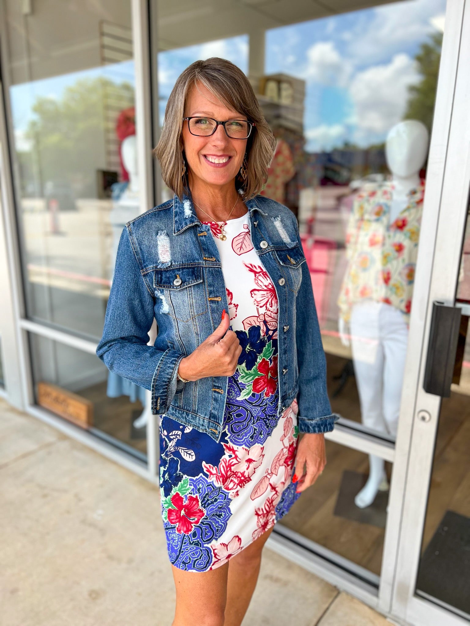 Wait For Something More Navy Floral Dress - A'Bekah's Boutique