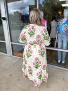When You Know Cream Floral Midi Dress - A'Bekah's Boutique