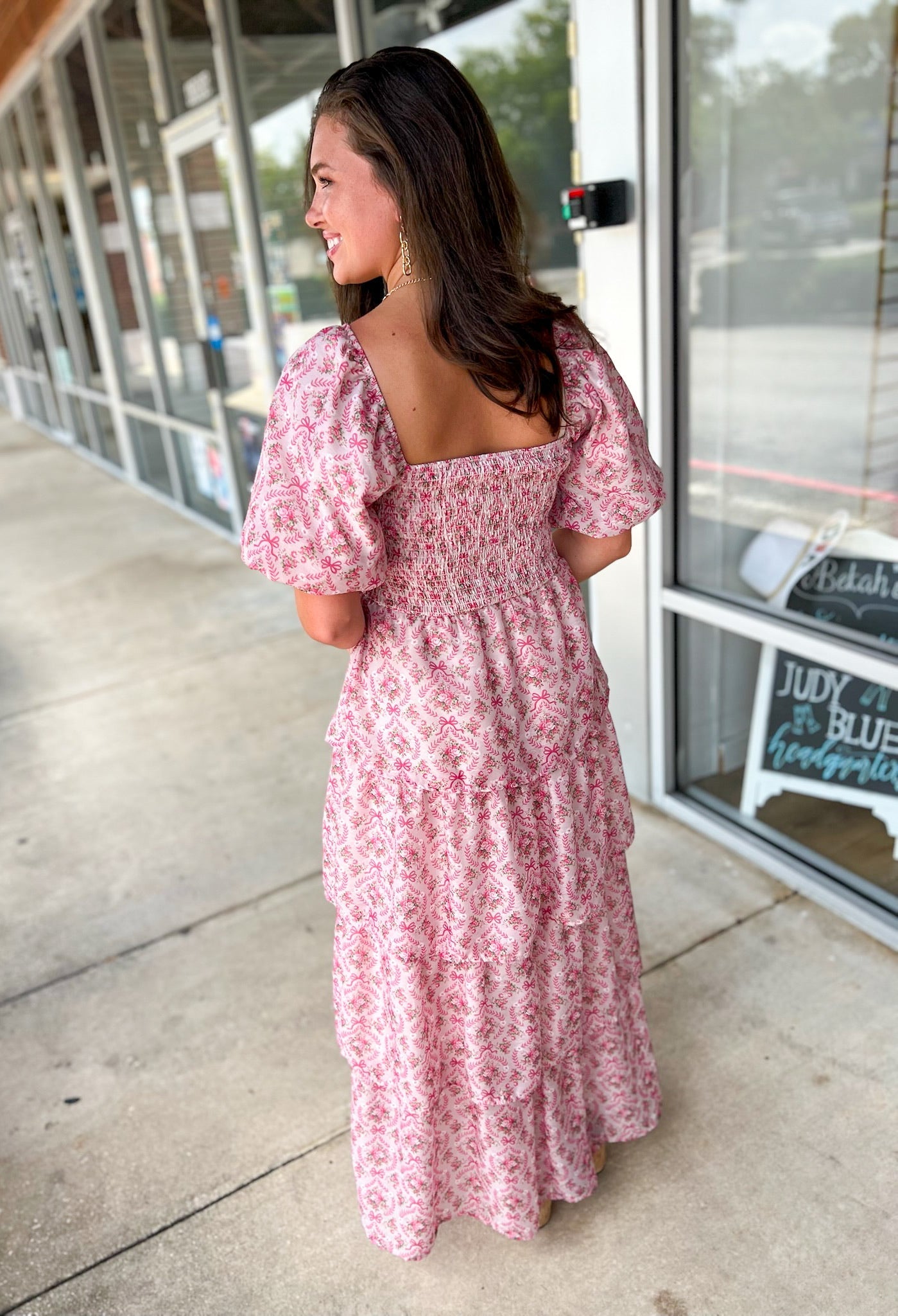 Win The Crowd Taupe and Fuchsia Tiered Maxi Dress - A'Bekah's Boutique