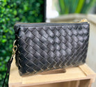 Woven Vegan Leather Crossbody Envelope Purse - A'Bekah's Boutique