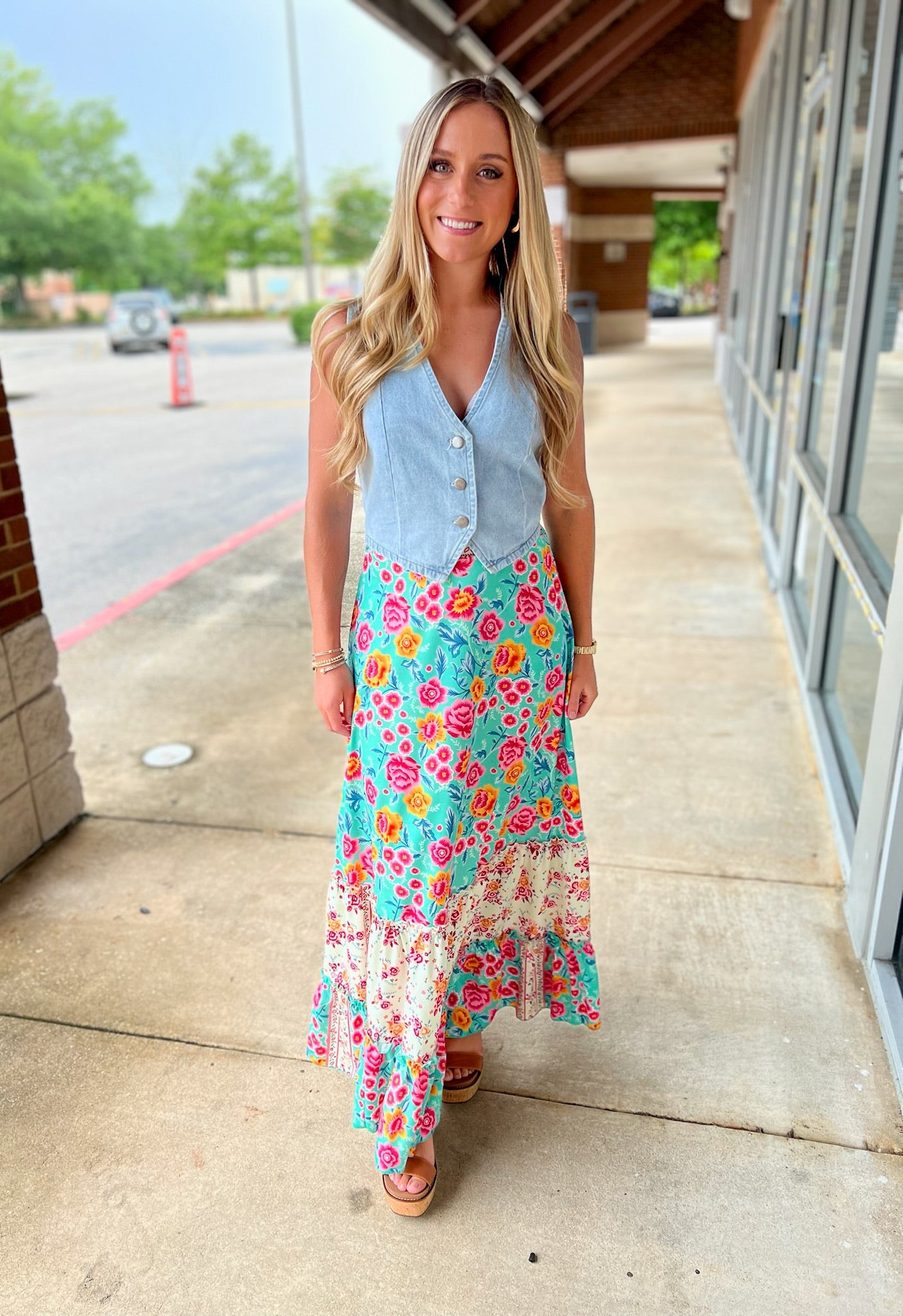 You And Me Light Denim Button Up Vest - A'Bekah's Boutique