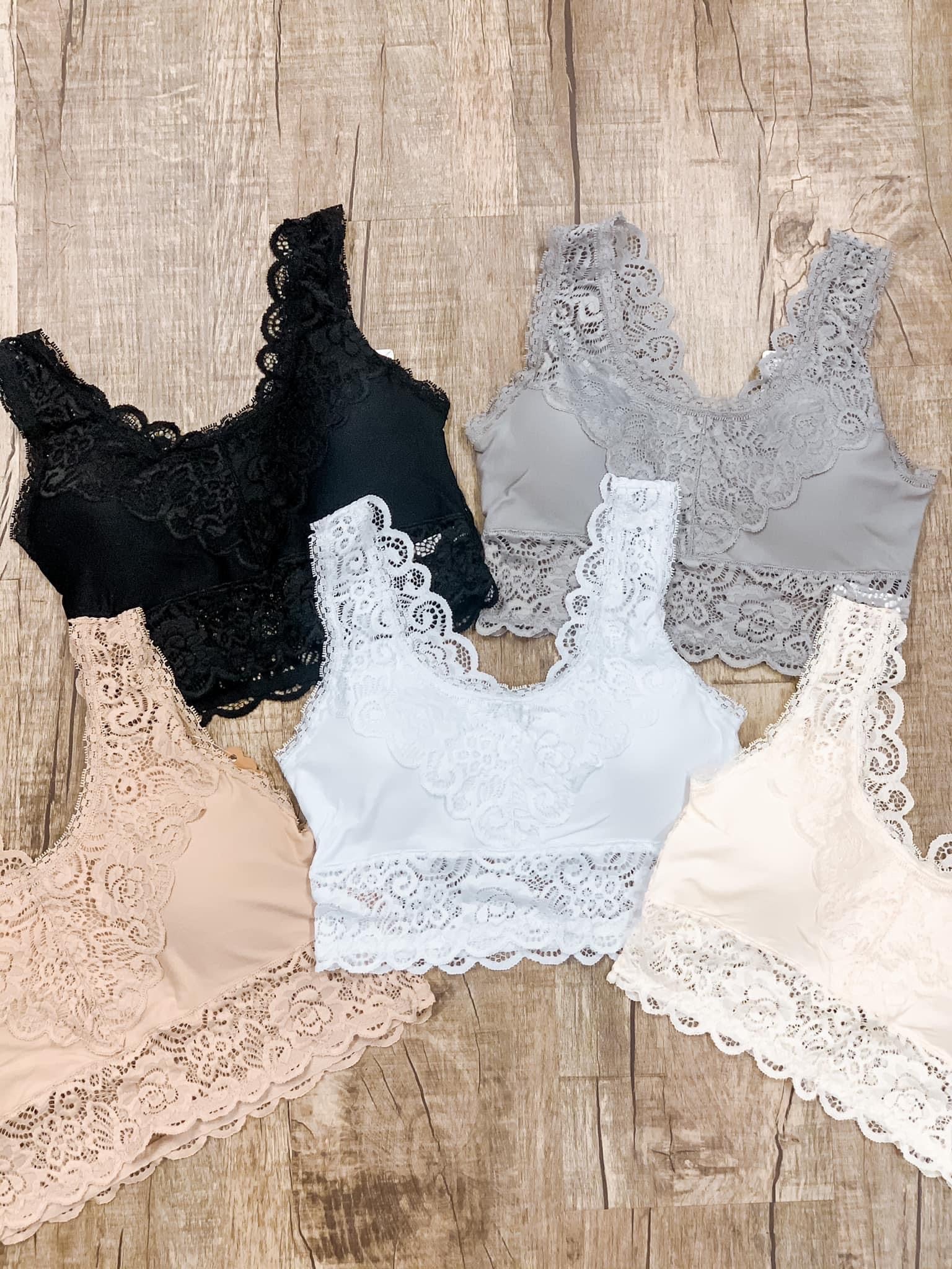 Lace Bralette with rounded neckline (R) - A'Bekah's Boutique